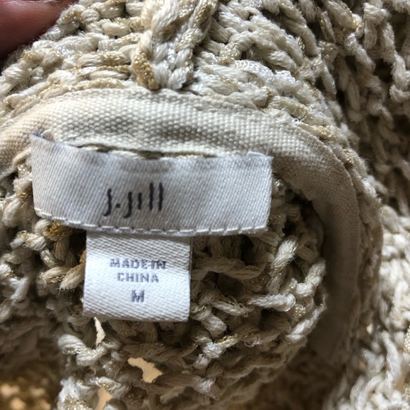 J. Jill open knit hooded sweater size Medium - Picture 9 of 11